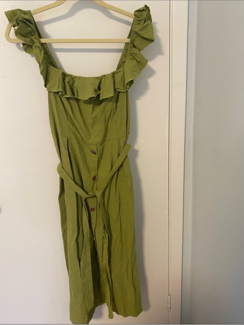 Cupshe 100% Cotton Green Dress